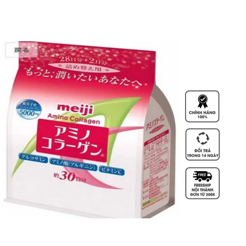 Bột Meiji Amino Collagen cho phụ nữ dưới 40 tuổi