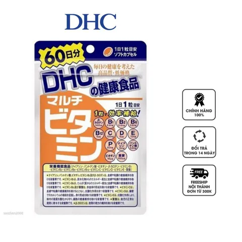 Combo DHC tăng đề kháng (Vitamin C Hard Capsule+Multi Vitamins)
