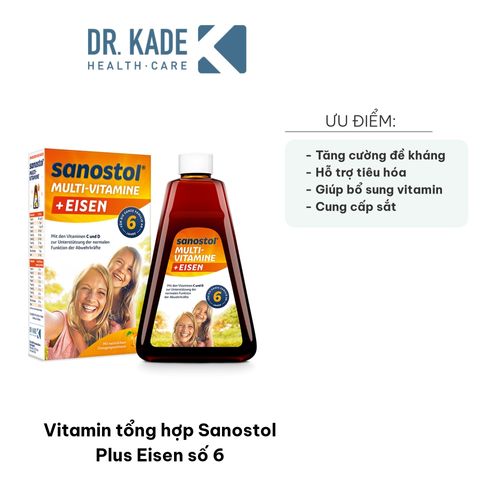 Vitamin Tổng Hợp Sanostol Plus Eisen Số 6 - Siro Bổ Sung Vitamin và Sắt Dành Cho Trẻ Từ 6 Tuổi - Hỗ Trợ Đề Kháng Và Tiêu Hóa