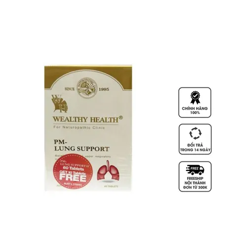 Viên uống hỗ trợ phổi Wealthy Health PM Lung Support [Date T12.2024]