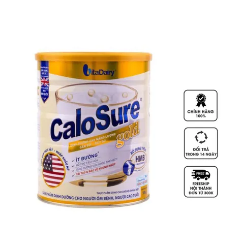 Sữa Calosure Gold ít đường cho người cao tuổi
