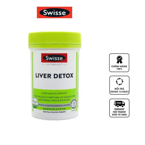 Viên uống hỗ trợ thải độc gan Swisse Liver Detox Úc, 120 viên