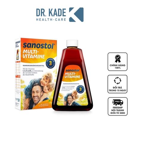 Vitamin Tổng Hợp Sanostol Số 3 Đức - Giúp Trẻ 3-6 Tuổi Ăn Ngon, Tăng Đề Kháng, Phát Triển Toàn Diện - Dễ Uống, Hương Vị Ngon Miệng