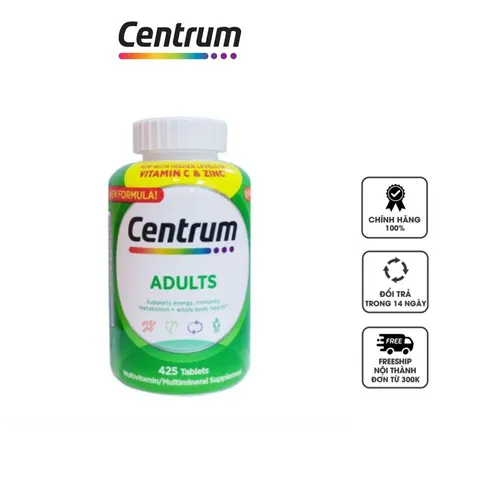 Centrum adults vitamin tổng hợp cho người dưới 50 tuổi