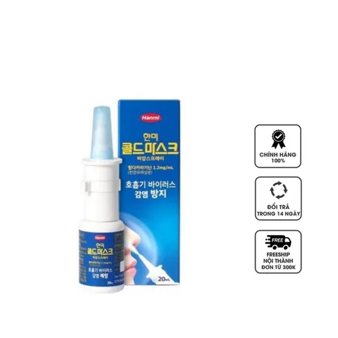 Xịt mũi Hanmi Cold Mask Nasal Spray hỗ trợ giảm nghẹt mũi