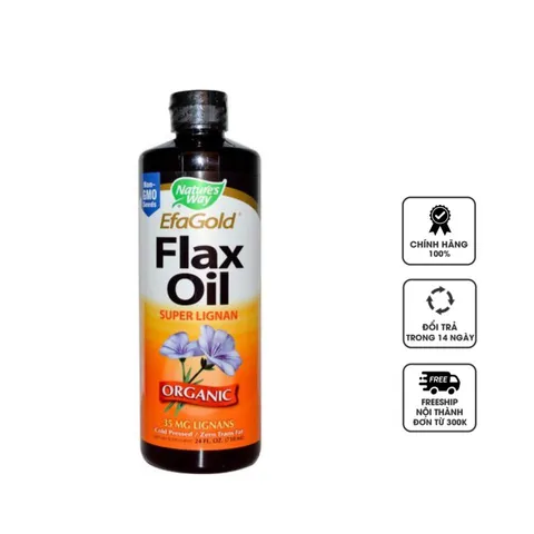 Dầu hạt lanh Flaxseed Oil nguyên chất 474 ml- bổ sung Omega 3 6 9