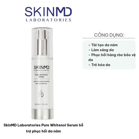 Serum SkinMD Pure Whitenol 50ml - Hỗ trợ phục hồi da nám, làm trắng và sáng đều tone da, hiệu quả sau 8 tuần