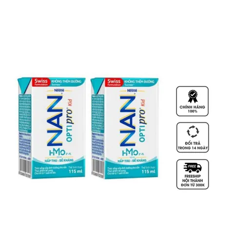 Bộ 2 hộp sữa dinh dưỡng uống liền Nestle Nan RTD Optipro Kids