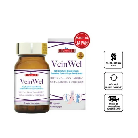 Viên uống hỗ trợ ngừa giãn tĩnh mạch Waki Bewel Veinwel
