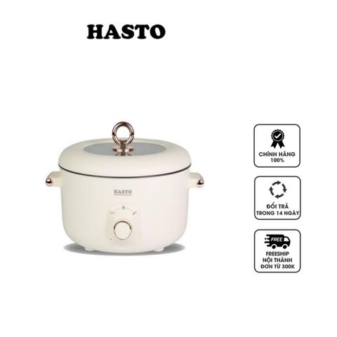 Nồi lẩu điện đa năng Hasto Hàn Quốc 6 chức năng 5L, kèm xửng hấp - Nấu lẩu, hấp, xào, hầm dễ dàng, tiện lợi cho gian bếp.
