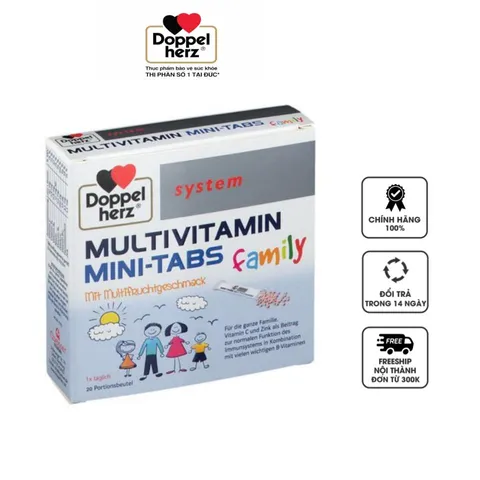 Doppelherz Family Multi-Vitamins Mini-Tabs hỗ trợ tăng đề kháng