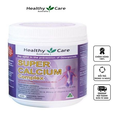 Super Calcium Complex Healthy Care hộp 400 viên của Úc