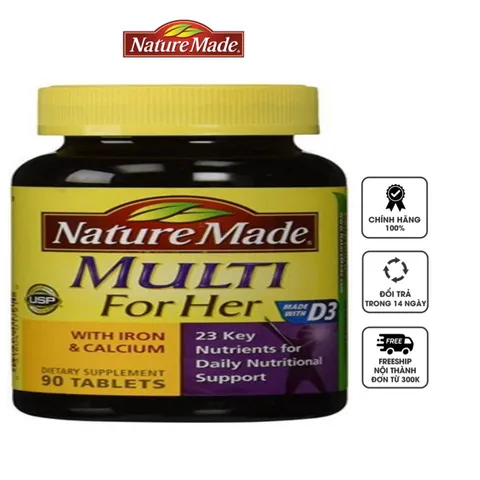 Vitamin tổng hợp cho nữ Nature Made Multi For Her