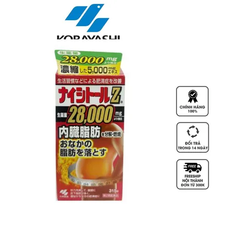 Viên uống hỗ trợ giảm mỡ bụng Kobayashi Naishituro Z 28000