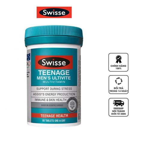 Swisse Teenage Ultitive Men’s - Vitamin tổng hợp cho nam thiếu niên