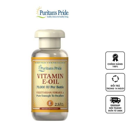 Vitamin E-Oil Puritan's Pride tinh khiết 70.000IU 75ml