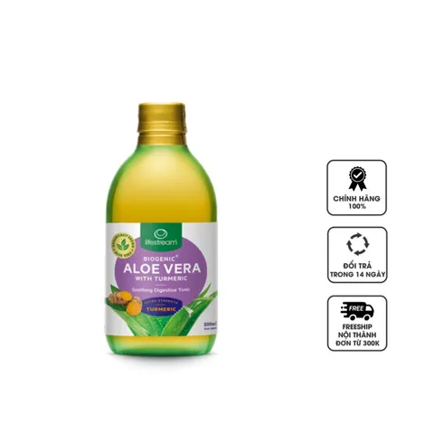 Nước ép nha đam Lifestream Biogenic Aloe Vera with Turmeric hỗ trợ tiêu hóa