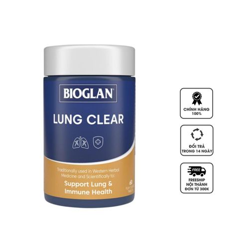 Viên uống hỗ trợ thanh lọc phổi Bioglan Lung Clear 60 viên