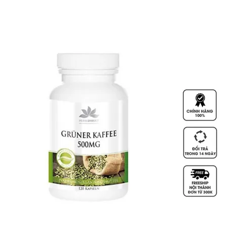 Viên uống Herba Direkt Gruner Kaffee 500mg hỗ trợ giảm cân