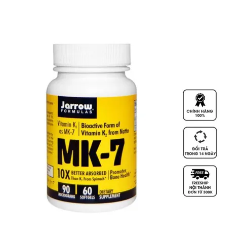 Viên bổ sung Vitamin K2 Jarrow MK-7 90mcg 60 viên