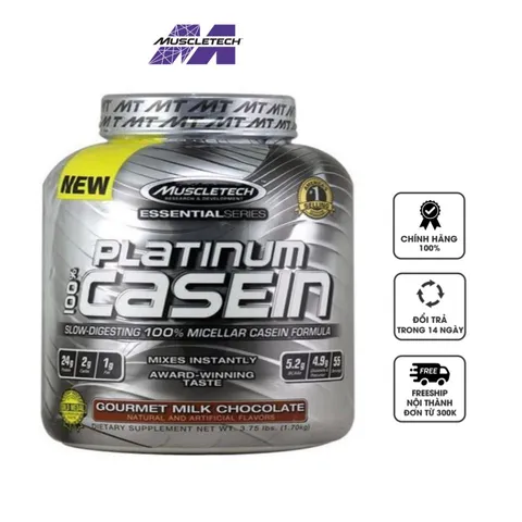 Platinum Casein MuscleTech 4Lbs (1.8kg) nuôi cơ