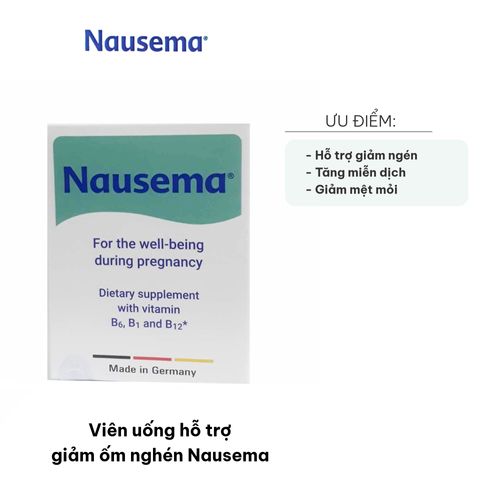 Viên uống hỗ trợ giảm ốm nghén Nausema - Vitamin B cho mẹ bầu, giảm triệu chứng mang thai, hộp 30 viên, sản phẩm đáng tin cậy.