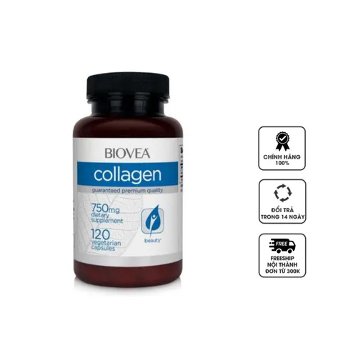 Viên uống Collagen Biovea 750mg hỗ trợ làm đẹp da