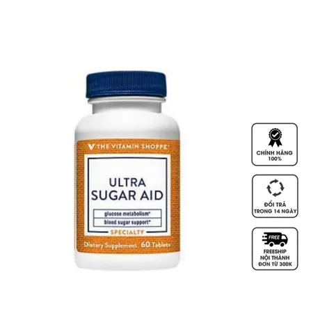 Viên hỗ trợ ổn định đường huyết The Vitamin Shoppe Ultra Sugar Aid