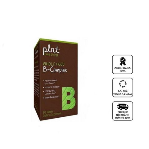 Vitamin B tổng hợp PLNT Whole Food B-Complex