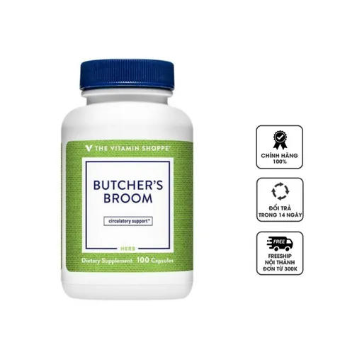 The Vitamin Shoppe Butcher’s Broom Extract hỗ trợ cải thiện trĩ