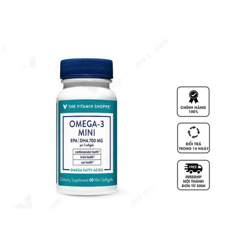 Viên uống dầu cá The Vitamin Shoppe Omega-3 Mini