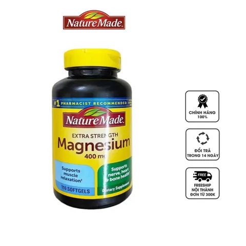 Viên uống Magie Nature Made Magnesium 400 mg