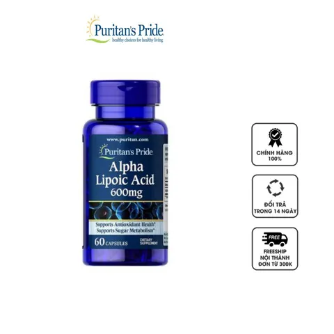 Viên bổ sung Alpha Lipoic Acid 600 mg Puritan's Pride