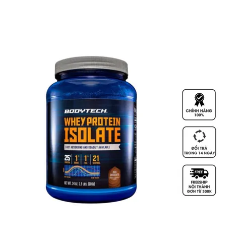 Bột hỗ trợ tăng cơ BodyTech Whey Protein Isolate - Rich Chocolate