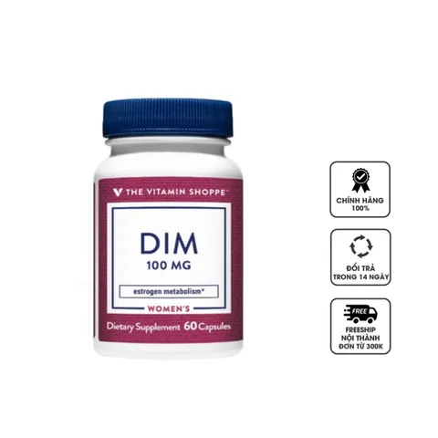 Viên uống The Vitamin Shoppe Dim 100 MG hỗ trợ cân bằng nội tiết tố nữ