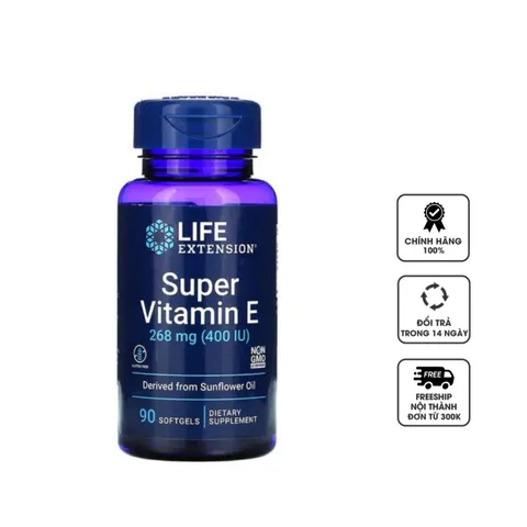 Viên uống Super Vitamin E 400 IU Life Extension của Mỹ