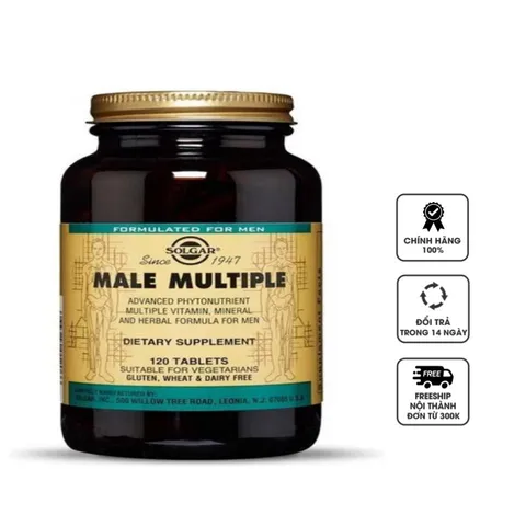 Solgar Male Multiple - hỗ trợ tăng cường sức khỏe nam giới