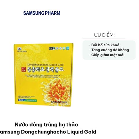 Nước Đông Trùng Hạ Thảo Samsung Dongchunghacho Liquid Gold - Hỗ Trợ Tăng Cường Đề Kháng, Giảm Mệt Mỏi và Bồi Bổ Sức Khỏe 70ml