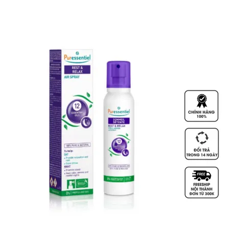 Xịt hỗ trợ giấc ngủ Puressentiel Rest & Relax Air Spray