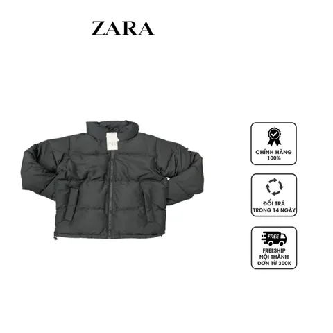 Áo khoác phao Unisex Puffer Zara Black 6985-301-800