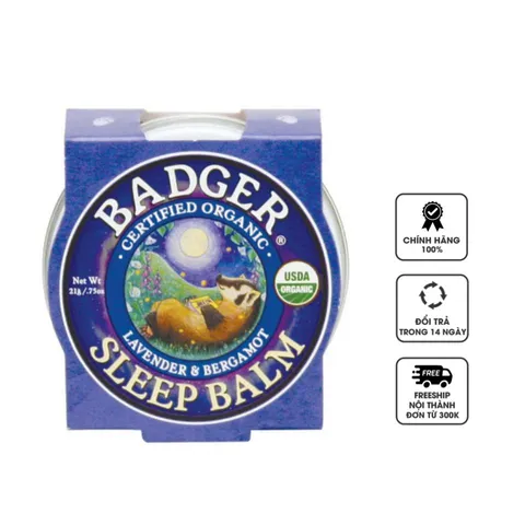 Sáp dầu bôi ngủ ngon Badger Sleep Balm cho trẻ em và người lớn