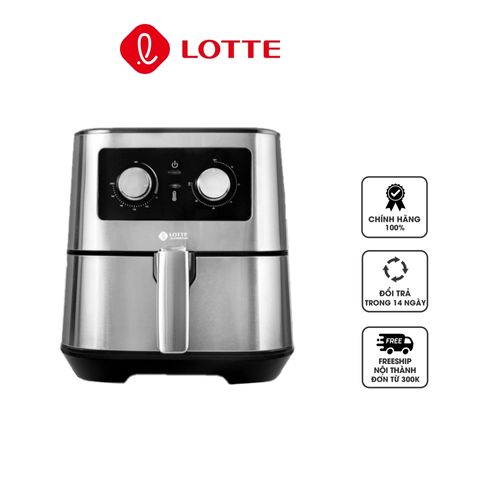 Nồi Chiên Không Dầu Lotte 5.5L LTS-AF5SM - Thiết Kế Hiện Đại, Giảm 100% Dầu Mỡ, Tiện Lợi Cho Mọi Món Ăn