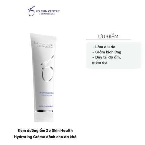Kem Dưỡng Ẩm Zo Skin Health Hydrating Crème 58g - Hỗ Trợ Phục Hồi Da Khô, Giảm Kích Ứng, Làm Dịu Da Mịn Màng Tươi Sáng
