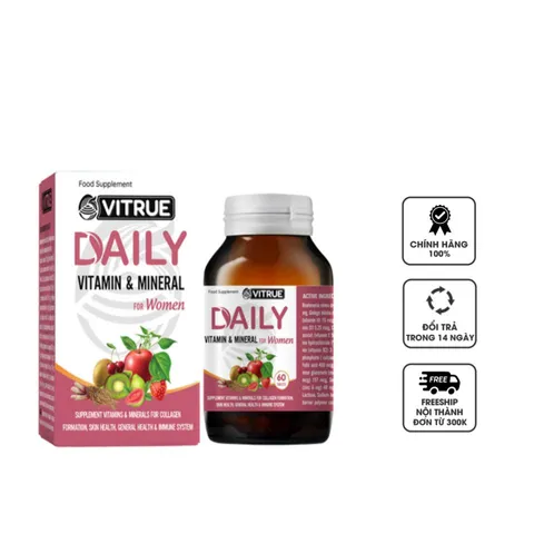 Viên vitamin cho nữ giới Vitrue Daily Vitamin & Mineral for Women