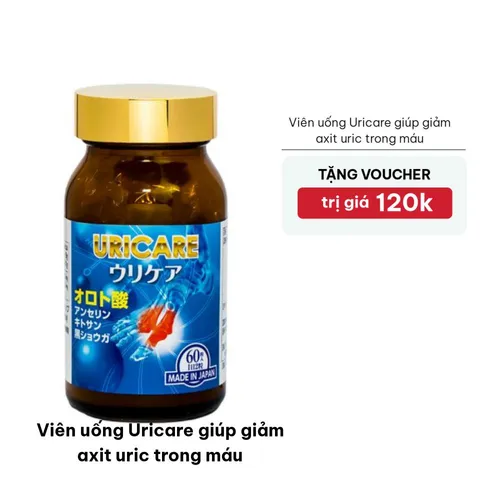 [Tặng Voucher 120K] Viên uống Uricare giúp giảm axit uric trong máu