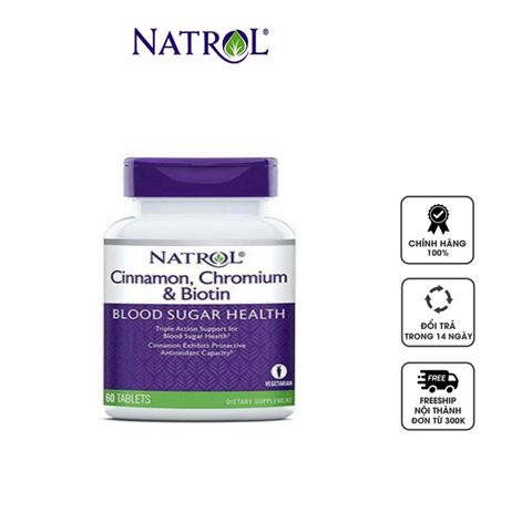 Viên uống Natrol Cinnamon Biotin Chromium chính hãng của Mỹ