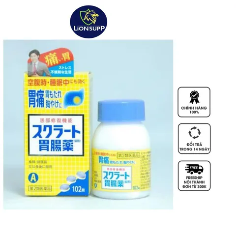 Viên uống đau dạ dày Lion Scrat 102 viên Nhật Bản