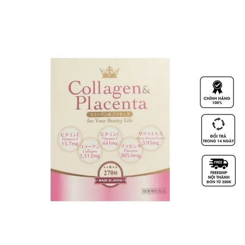 Viên Uống Collagen Placenta 5 in 1 Cao Cấp của Nhật Bản