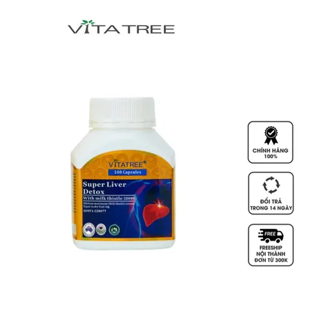 Viên uống Vitatree Super Liver Detox hỗ trợ bổ gan