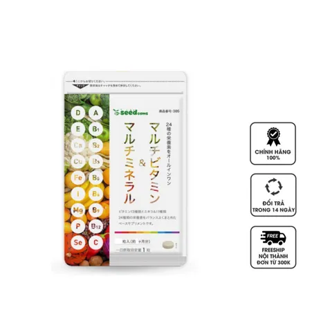 Viên uống vitamin tổng hợp Seedcoms Nhật Bản
